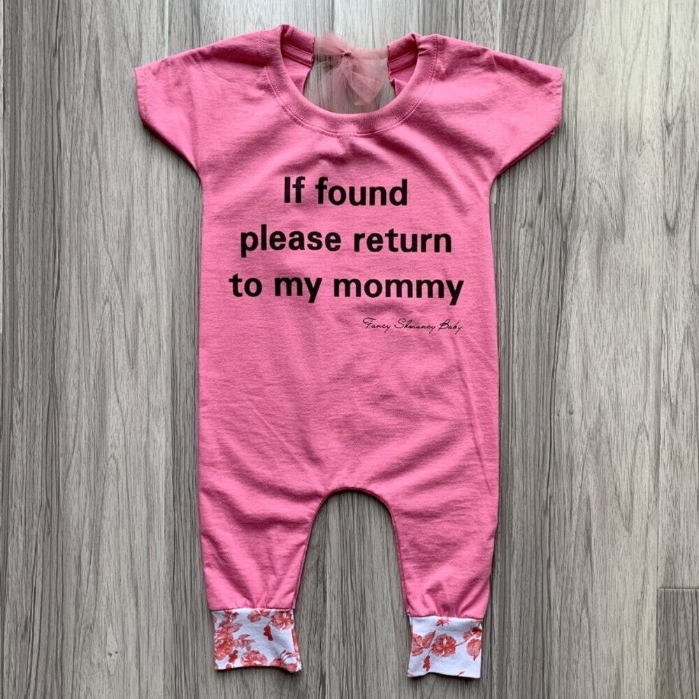 Fancy Schmancy Baby Harem Graphic Romper